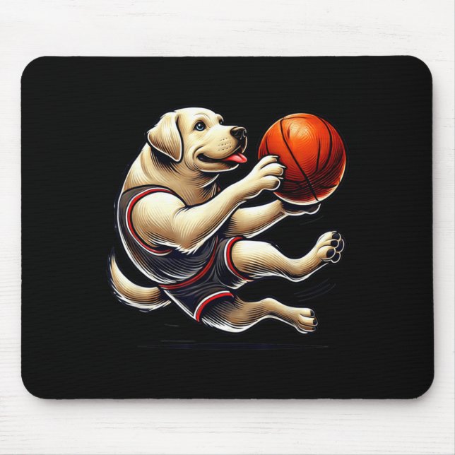 Labrador Retriever Schießt Baseball Mousepad (Vorne)