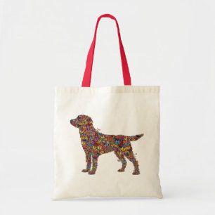 Labrador Retriever Schmetterling Silhouette   Dog  Tragetasche