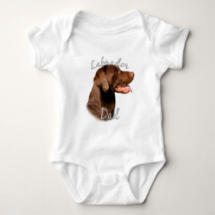 Labrador Retriever (Schokolade) Vater 2 Baby Strampler
