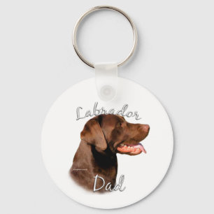 Labrador Retriever (Schokolade) Vater 2 Schlüsselanhänger