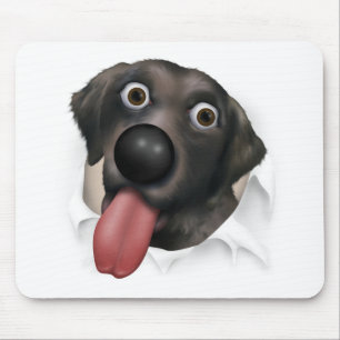 Labrador retriever (schwarz) heraus sprengend mousepad
