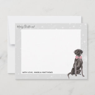 Labrador Retriever Schwarz Lab Weihnachts Grußkart Mitteilungskarte