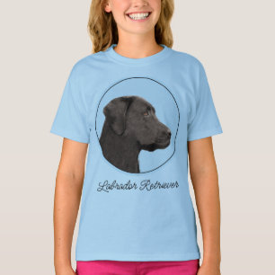 Labrador Retriever Schwarz Malerei Originale Hunde T-Shirt