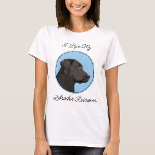 Labrador Retriever Schwarz Malerei Originale Hunde T-Shirt