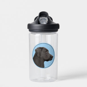 Labrador Retriever Schwarz Malerei Originale Hunde Trinkflasche