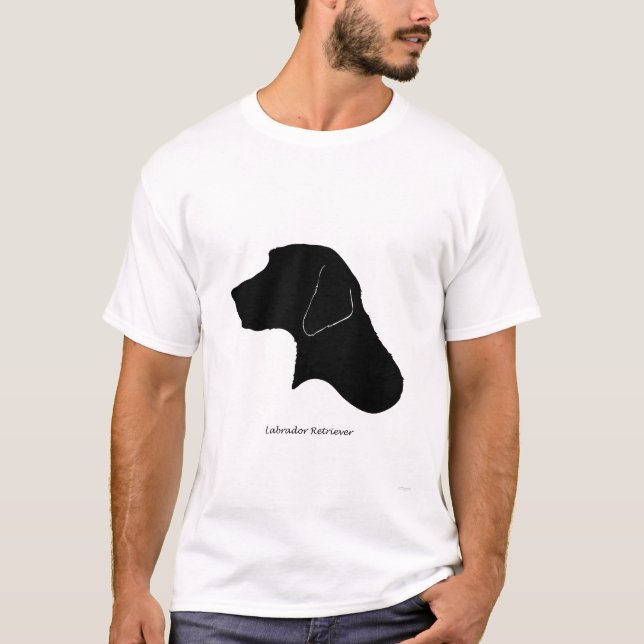 Labrador-Retriever - schwarze Silhouette T-Shirt (Vorderseite)