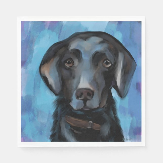 Labrador Retriever Serviette (Vorderseite)