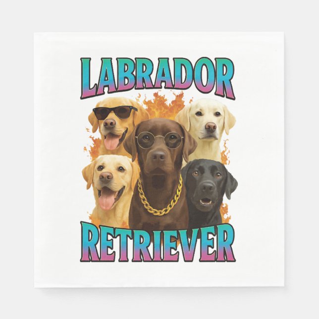 Labrador Retriever Serviette (Vorderseite)