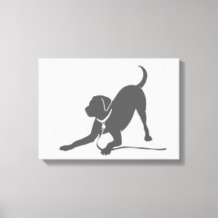 Labrador Retriever-Silhouette Leinwanddruck