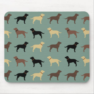 Labrador Retriever Silhouette Muster Labrador Mousepad