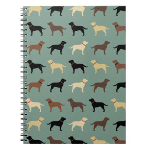 Labrador Retriever Silhouette Muster Labrador Notizblock
