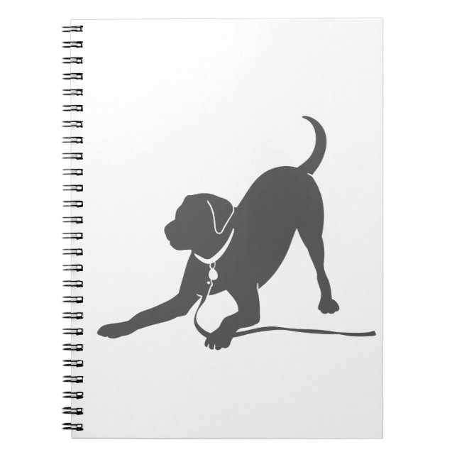 Labrador Retriever-Silhouette Notizblock (Vorderseite)