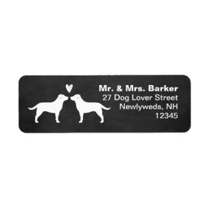 Labrador Retriever Silhouetten mit dem Herzen Nied