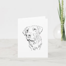 Labrador Retriever Skizzenkunst, Minimalistisch Karte