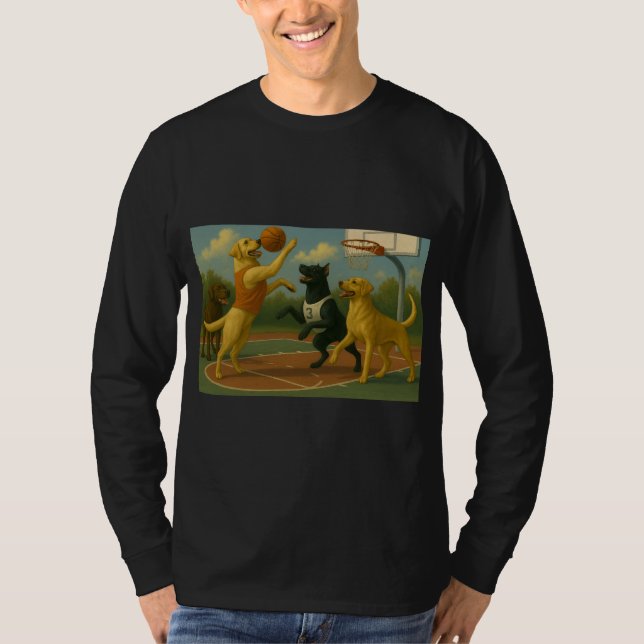 Labrador Retriever spielt Basketball  T-Shirt (Vorderseite)