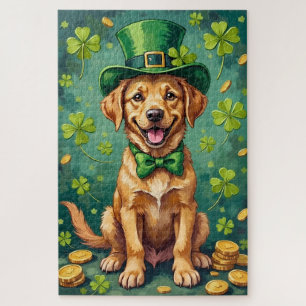 Labrador Retriever St. Patrick’s Tag Glückshund Puzzle