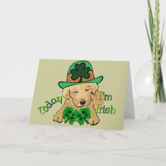 Labrador Retriever St Patricks Day Karte (Vorderseite)