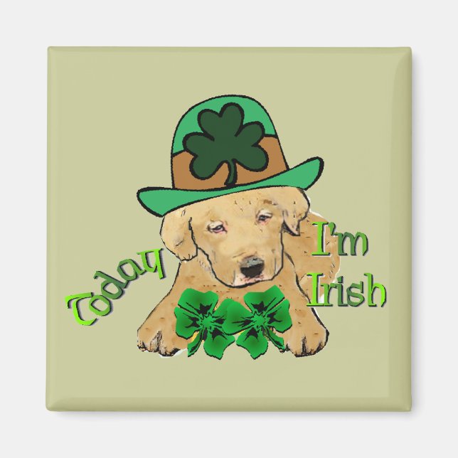 Labrador Retriever St Patricks Day Magnet (Vorne)