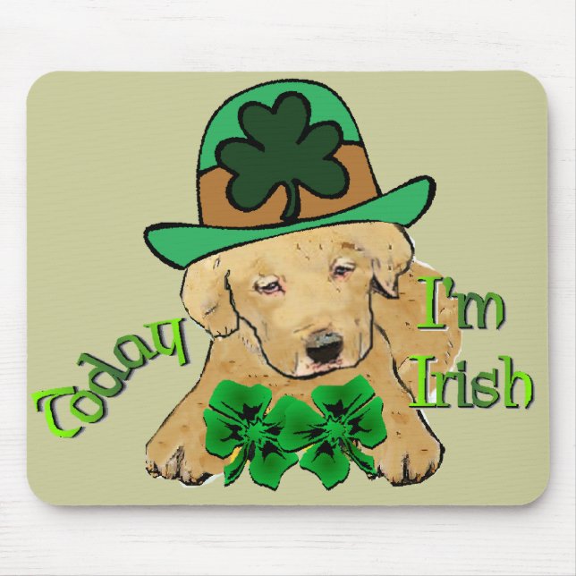 Labrador Retriever St Patricks Day Mousepad (Vorne)