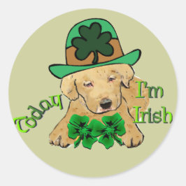 Labrador Retriever St Patricks Day Runder Aufkleber