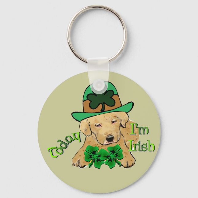 Labrador Retriever St Patricks Day Schlüsselanhänger (Vorderseite)