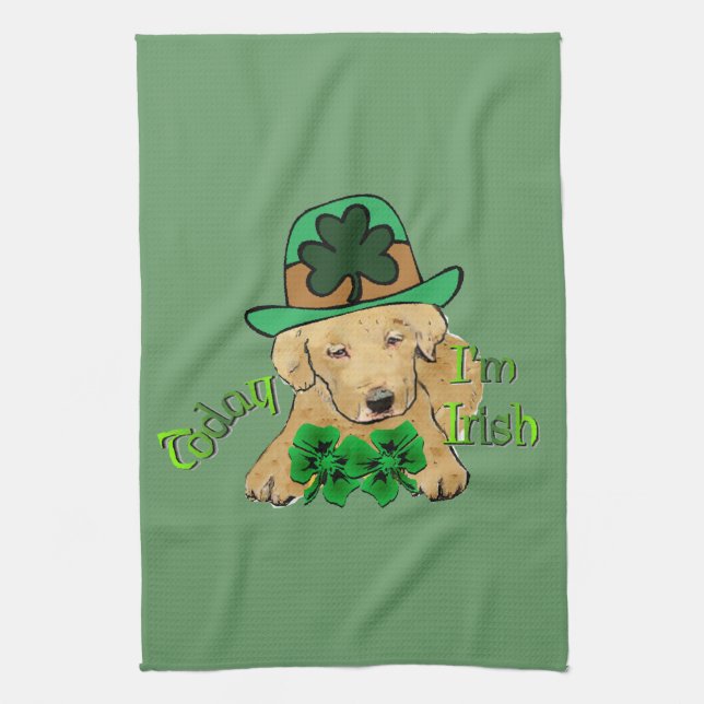 Labrador Retriever St Pattys Küchentuch (Vertikal)