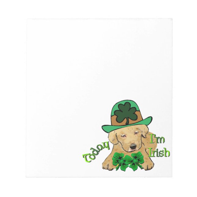 Labrador Retriever St Pattys Notizblock (Vorderseite)