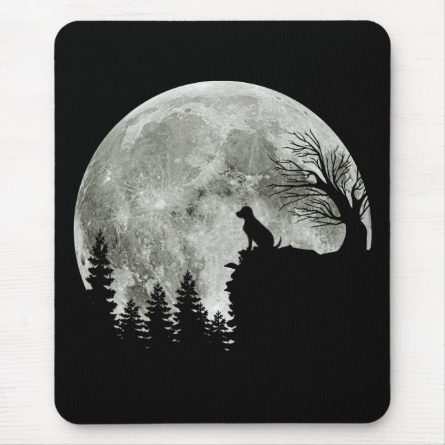 Labrador Retriever Stand on Mountain Halloween Mousepad (Vorne)
