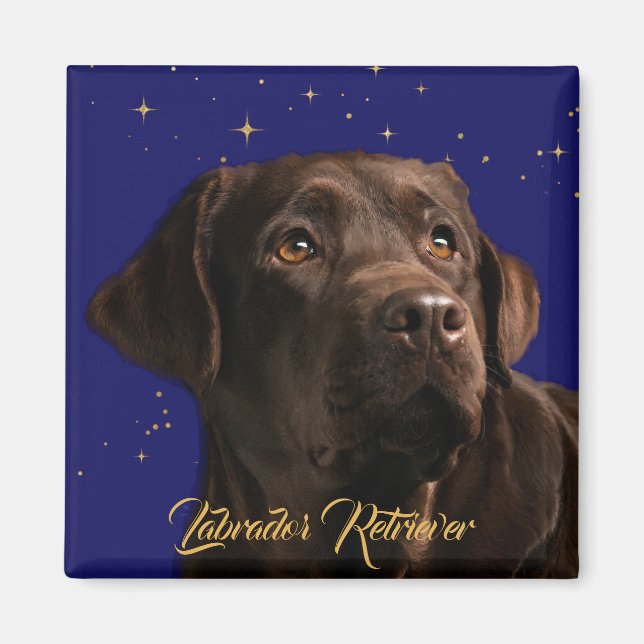 Labrador Retriever Starry Sky Magnet (Vorne)