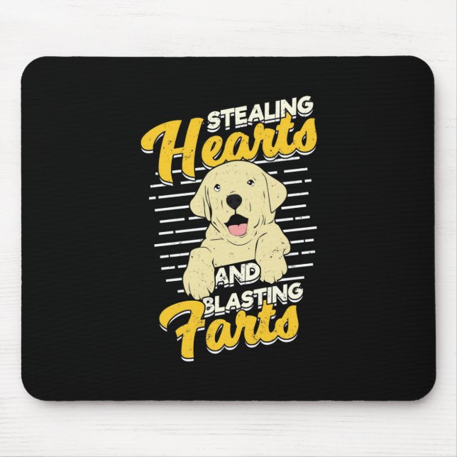 Labrador Retriever Stealing Hearaling Mousepad (Vorne)