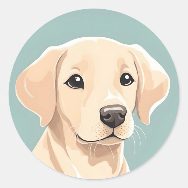 Labrador Retriever Sticker (Vorderseite)