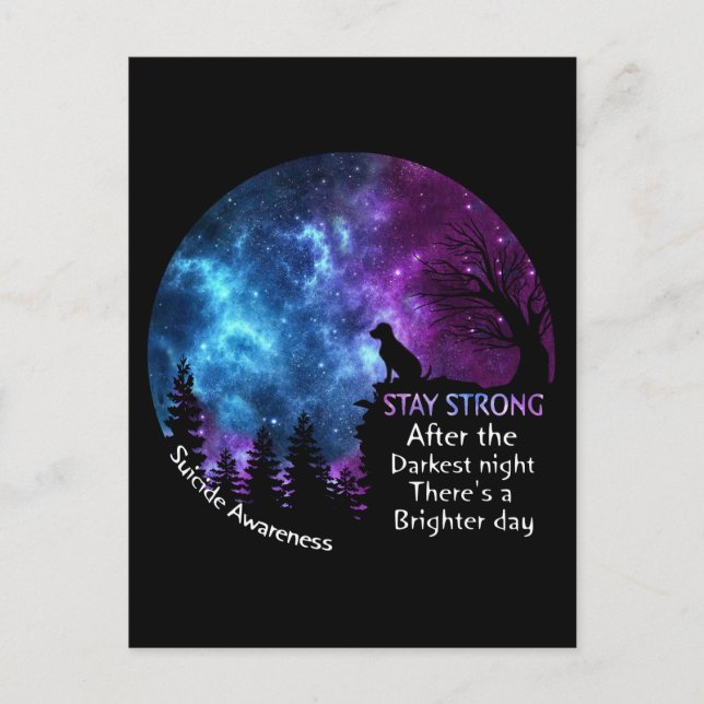 Labrador Retriever Suicide Awareness Pet Lovers Fa Postkarte (Vorderseite)