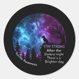 Labrador Retriever Suicide Awareness Pet Lovers Fa Runder Aufkleber