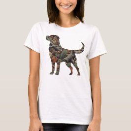 Labrador Retriever T - Shirt mit Camouflage