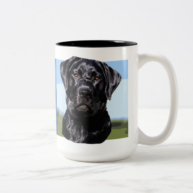 Labrador-Retriever-Tasse Zweifarbige Tasse (Rechts)