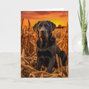 Labrador Retriever Thanksgiving Feiertagskarte
