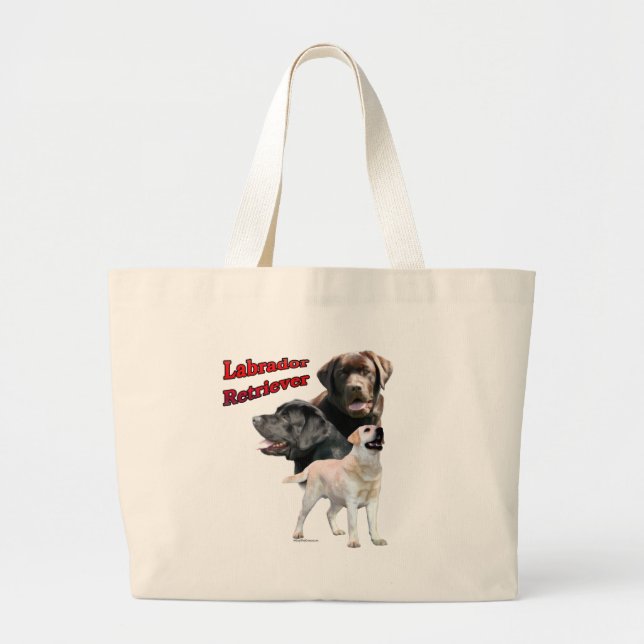 Labrador Retriever Trio 2 Jumbo Stoffbeutel (Vorne)