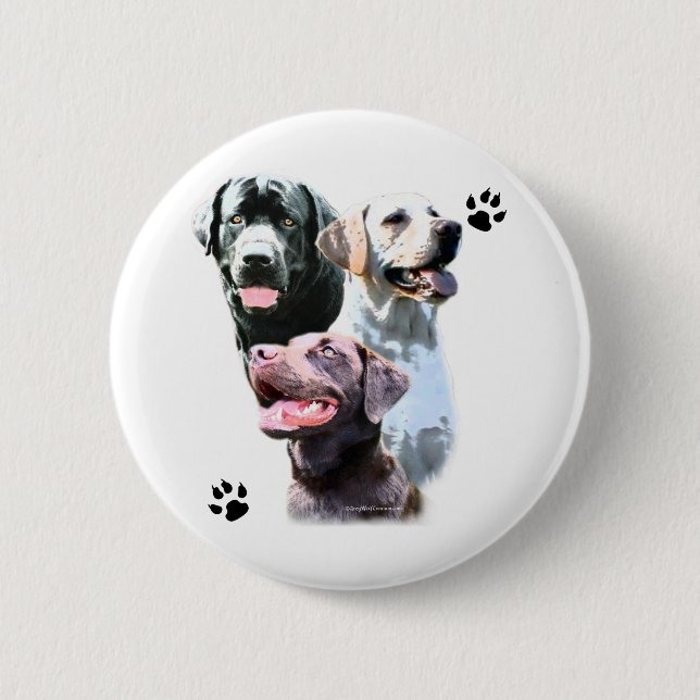 Labrador Retriever Trio - Button (Vorderseite)