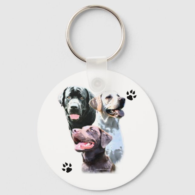 Labrador Retriever Trio - Schlüsselanhänger (Vorderseite)