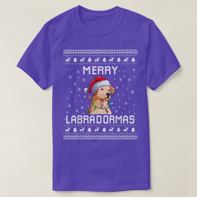 Labrador Retriever Ugly Christmas Sweater Labrador T-Shirt (Design vorne)