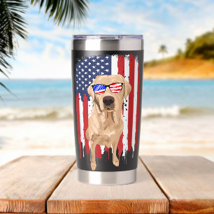 Labrador Retriever Unabhängigkeitstag 4. Juli USA Thermobecher