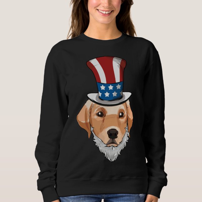 Labrador Retriever Uncle Sam Lincoln Bart 4. Sweatshirt (Vorderseite)