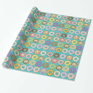 Labrador Retriever und Donuts Wrapping Paper Geschenkpapier