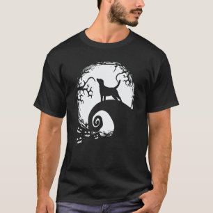 Labrador Retriever und Mond Halloween T-Shirt