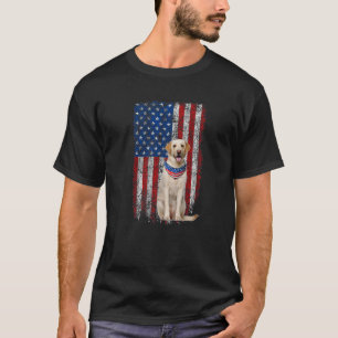 Labrador Retriever Usa Flag Bandana Patriotic 4. T-Shirt