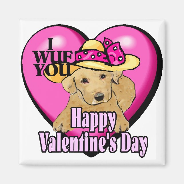 Labrador Retriever Valentinstag Geschenke Magnet (Vorne)