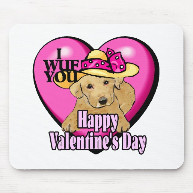 Labrador Retriever Valentinstag Geschenke Mousepad (Vorne)