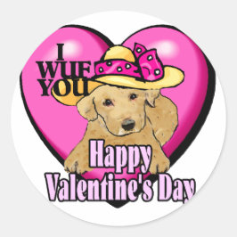Labrador Retriever Valentinstag Geschenke Runder Aufkleber