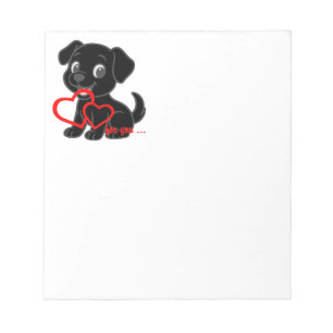 Labrador Retriever Valentinstag Notizblock