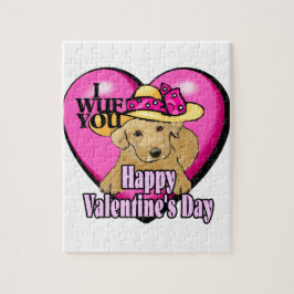 Labrador Retriever Valentinstag Puzzle
